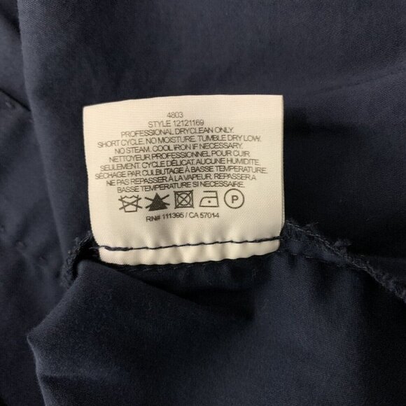 Tory Burch Sleeveless Top 4 Navy Ruffle Trim Button Down Career Chic - Picture 7 of 7